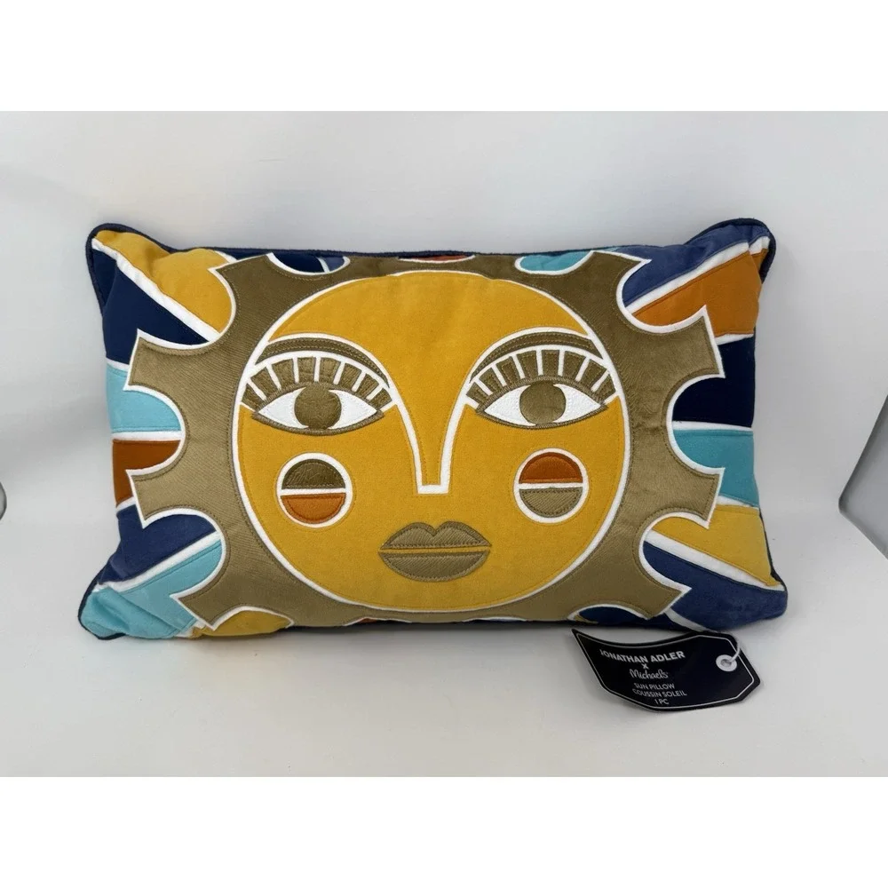 Jonathan Adler Michael X Sun Rectangle Pillow NWT